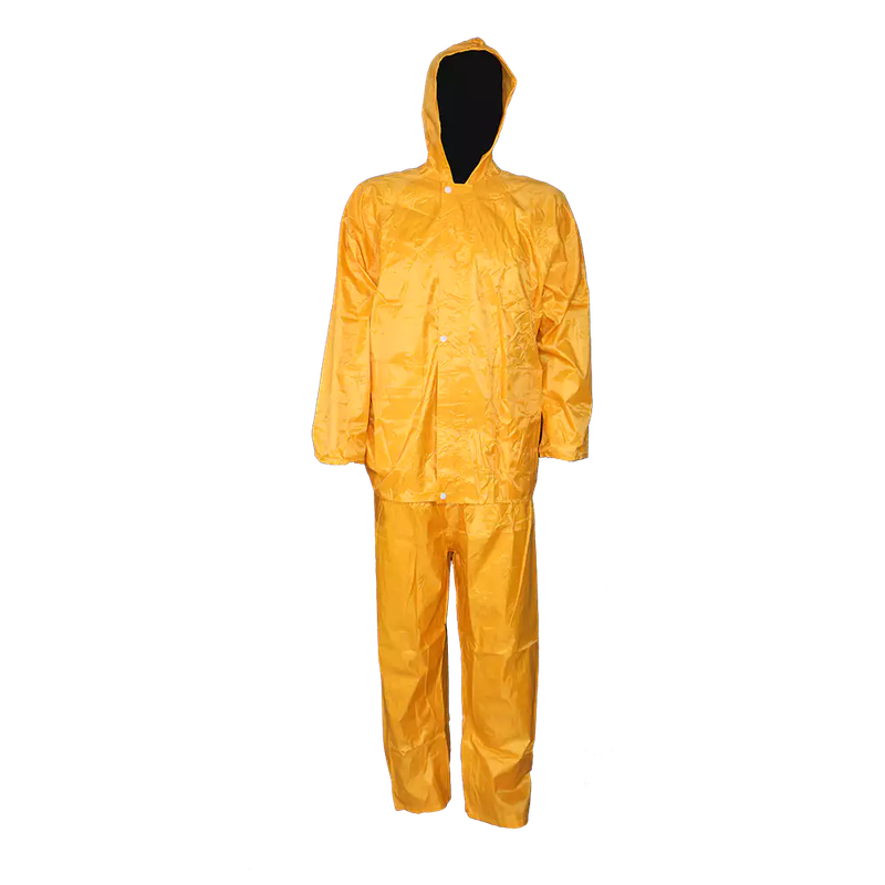 PVC Rubberised Rain Suit Yellow