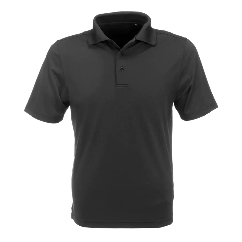 Golf Shirt Black Polycotton