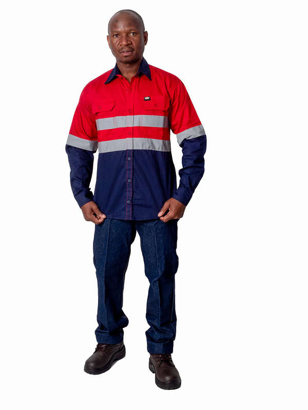 Hi Viz 100% Cotton Vented Workshirt