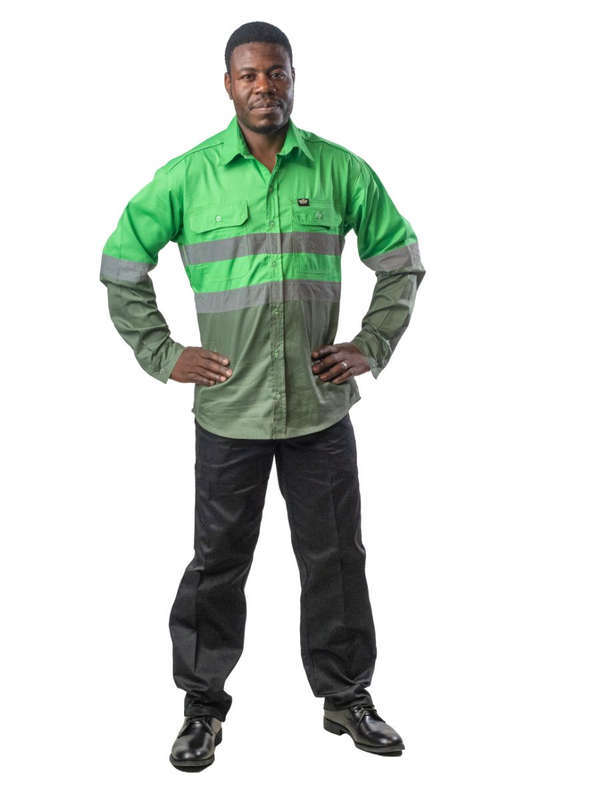 Hi Viz 100% Cotton Vented Workshirt