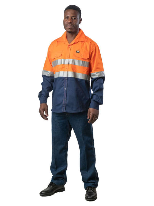 Hi Viz 100% Cotton Vented Workshirt
