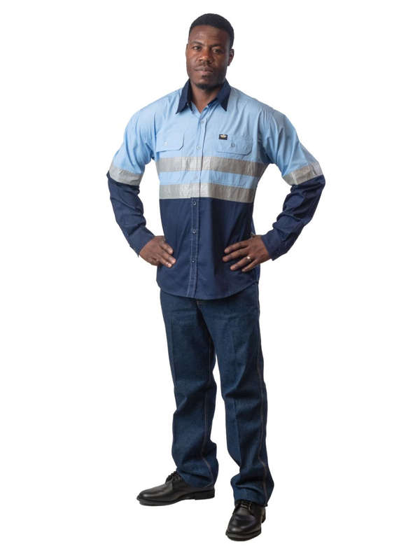 Hi Viz 100% Cotton Vented Workshirt