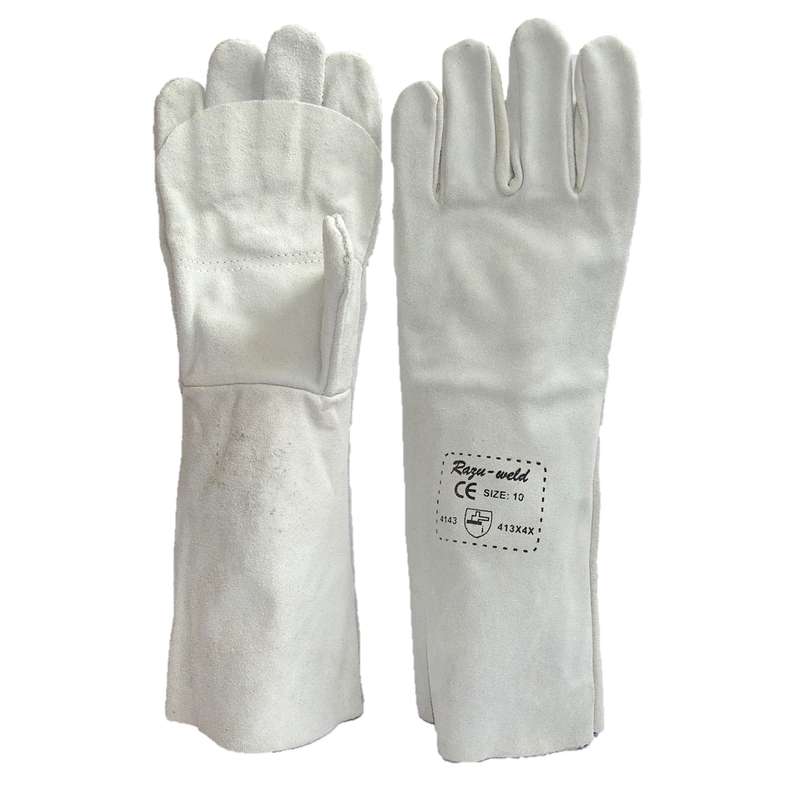Chrome Leather Apron Palm -  Elbow Length