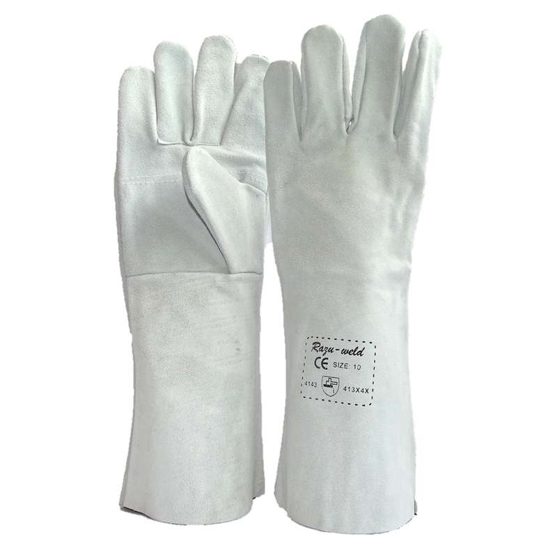 Chrome Leather Double Palm - Elbow Cuff Length Gloves