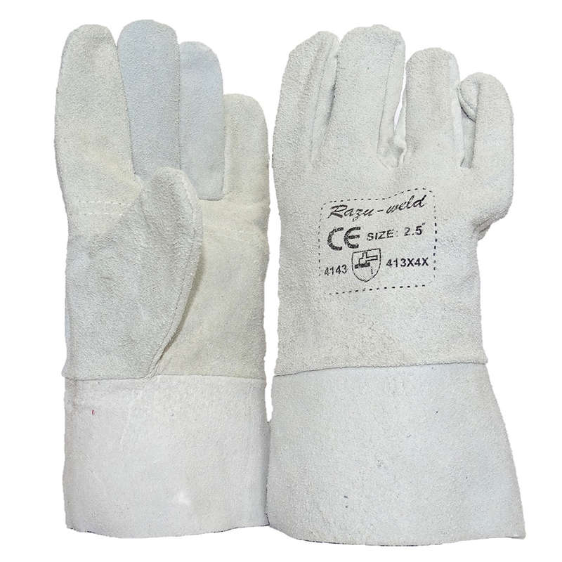 Chrome Leather Double Palm - Wrist Length Gloves
