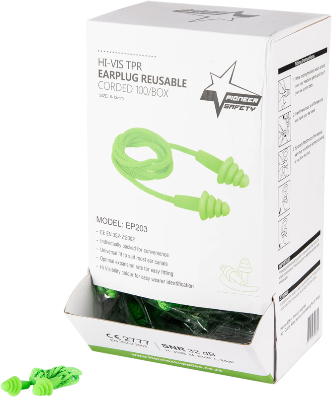 Hi-Viz Reusable Corded Earplugs