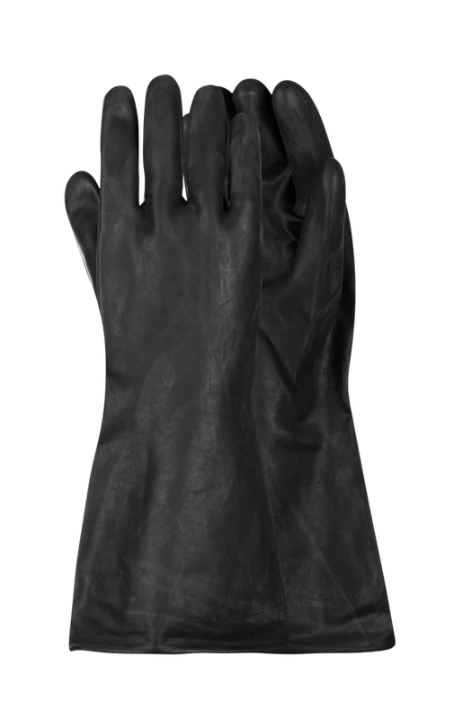 Chemical Unlined Smooth Rubber Gloves - 35cm