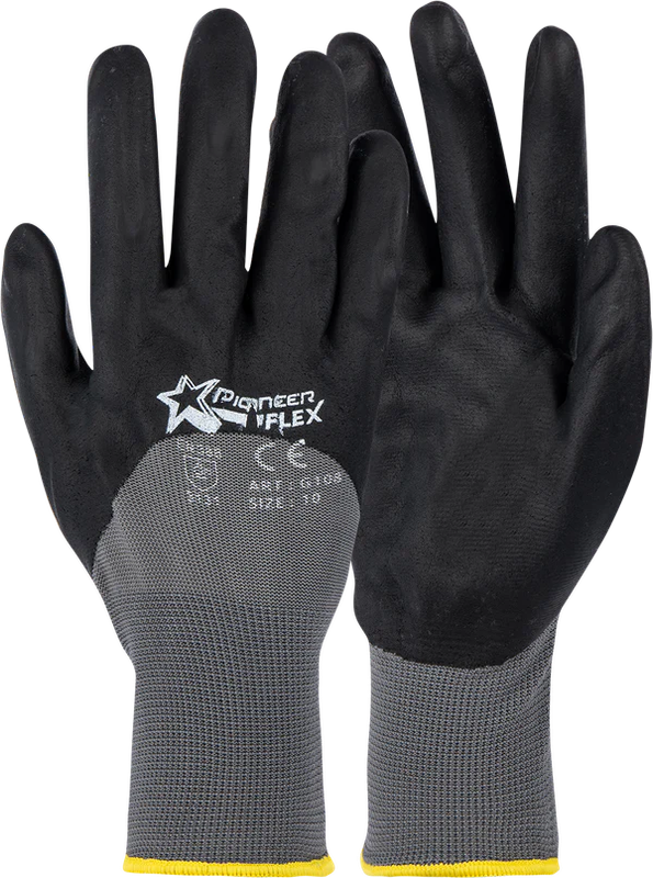 Flex Grey Nylon Gloves