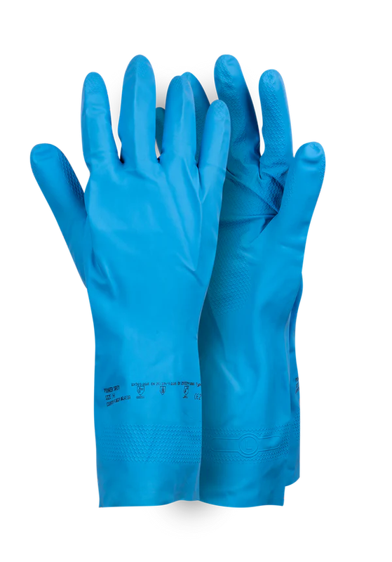 Chemical Blue Nitrile Household Gloves