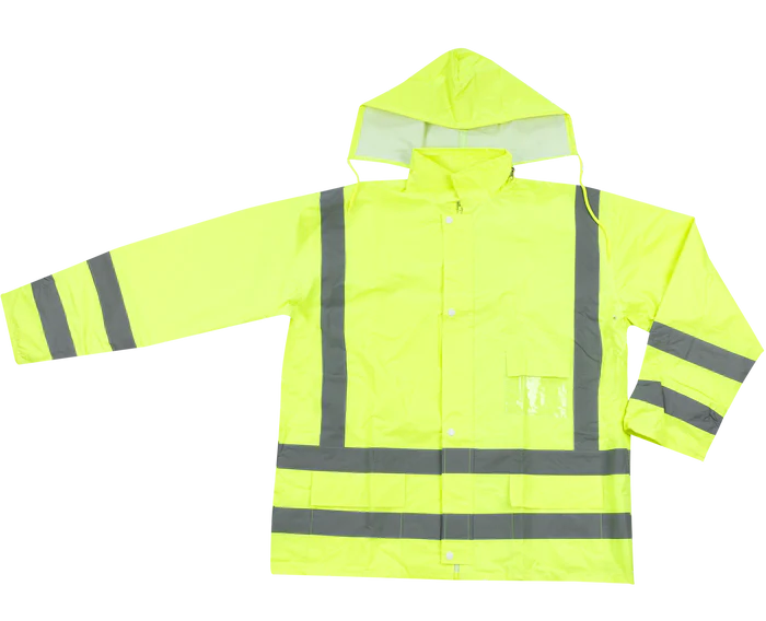 Poineer Hi-Viz Rain Jacket Lime