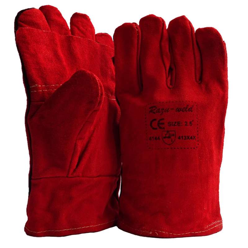 Red Heat Resistant Gloves - Wrist Length