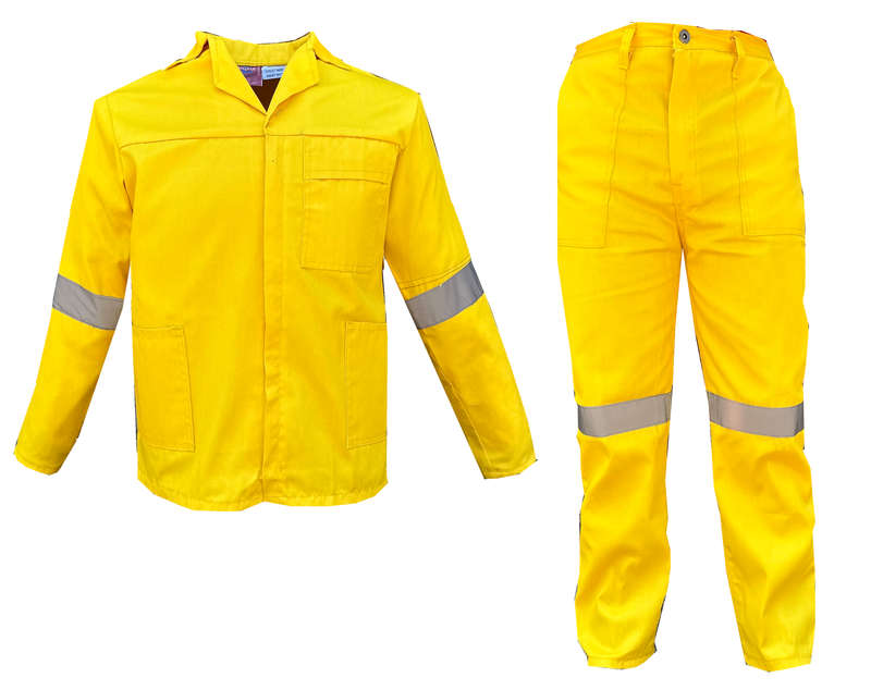 2PC S/REF OVERALL YELLOW 32