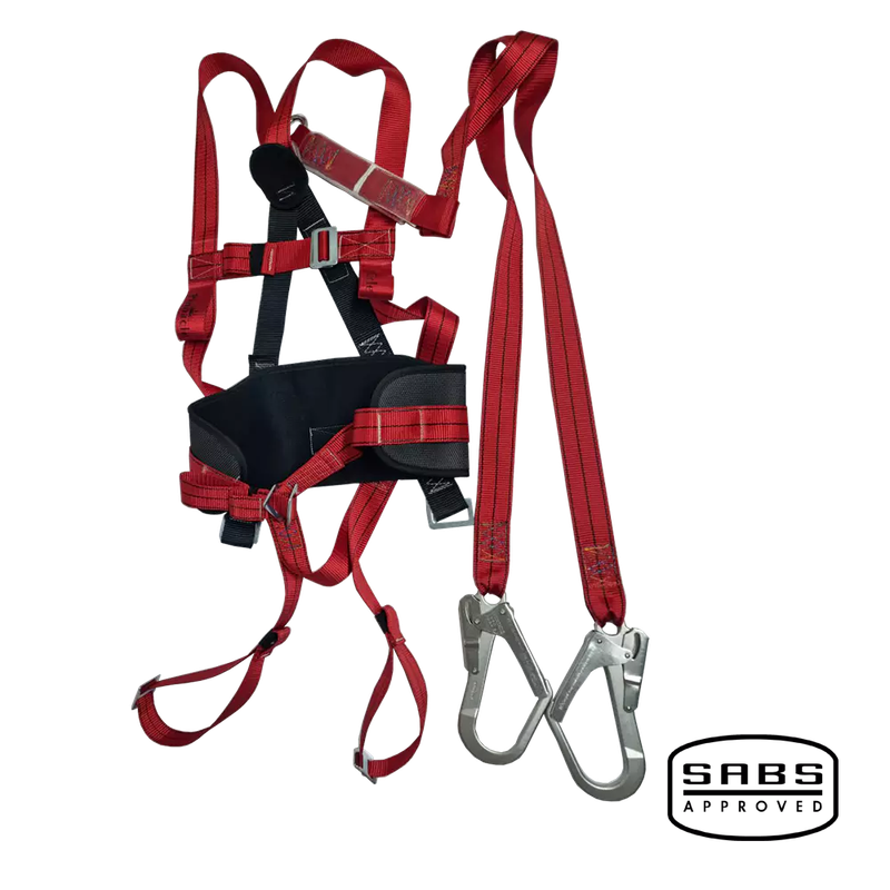 Alpha Double Lanyard Full Body Harness Scaffold Hook With Kidney Support