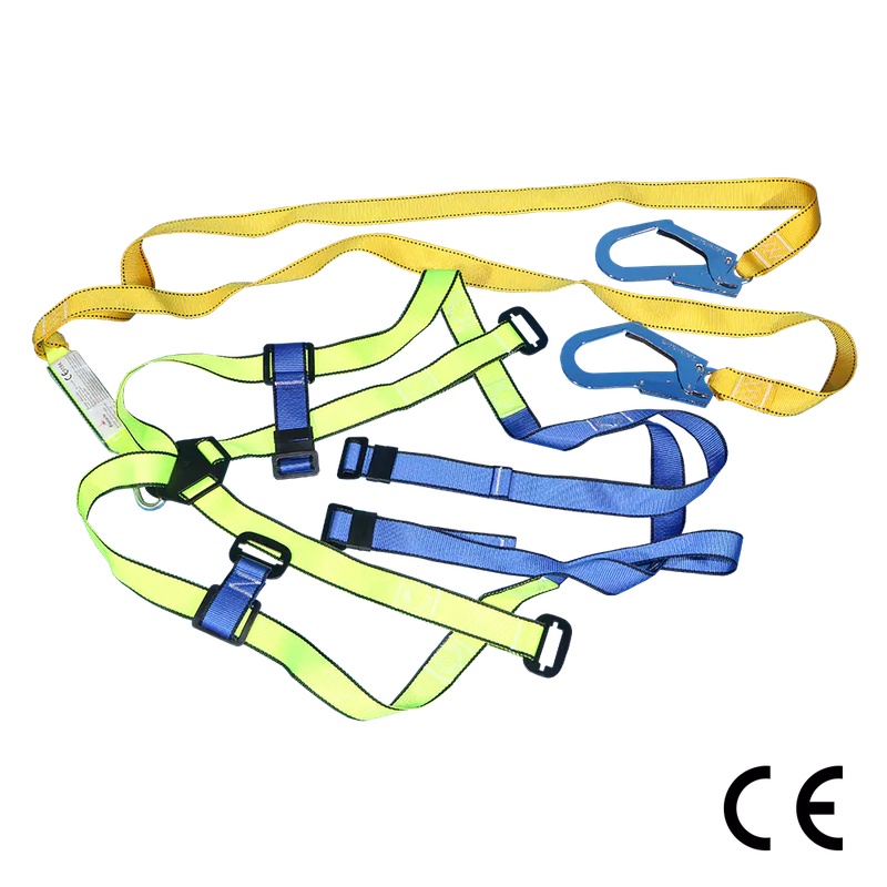 Double Lanyard Full Body Harness With Scaffold Hook