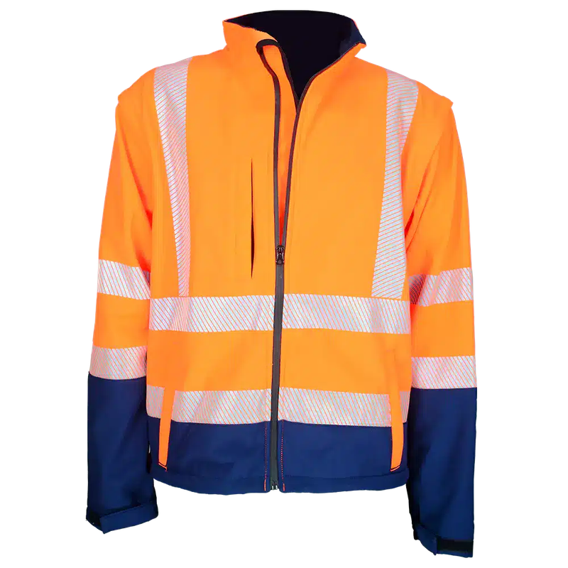 2 Tone Softshell Jacket With Zip-off Sleeve