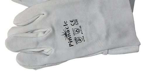 Defender Chrome Leather Double Palm Wrist Glove