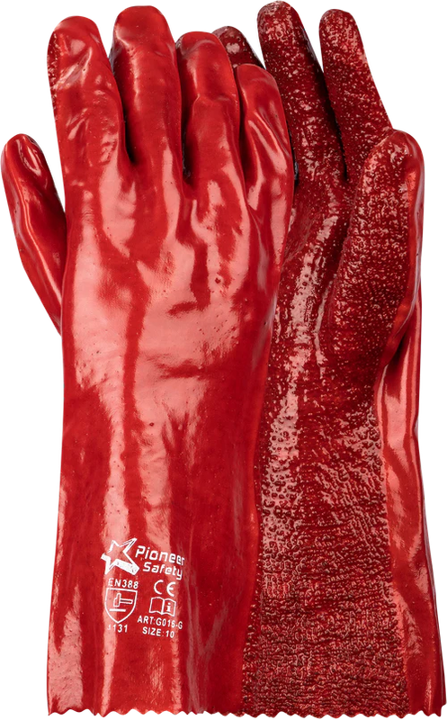 Pioneer Red Pvc 35Cm Open Cuff Terry Palm