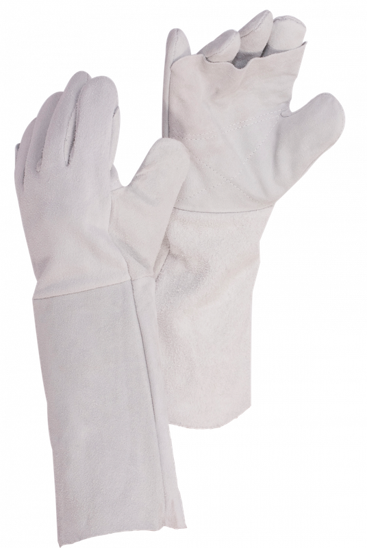 8" Chrome Leather Apron Palm