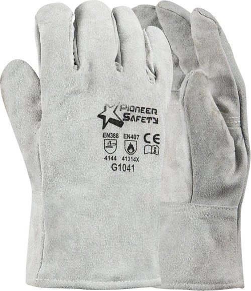Pioneer 2.5" Chrome Leather Wrist Length Fleece Lined