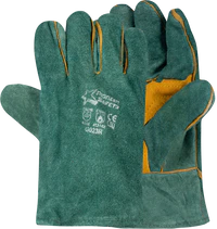 Pioneer 2.5"Green Lined Wrist Length With Reinforced Palm
