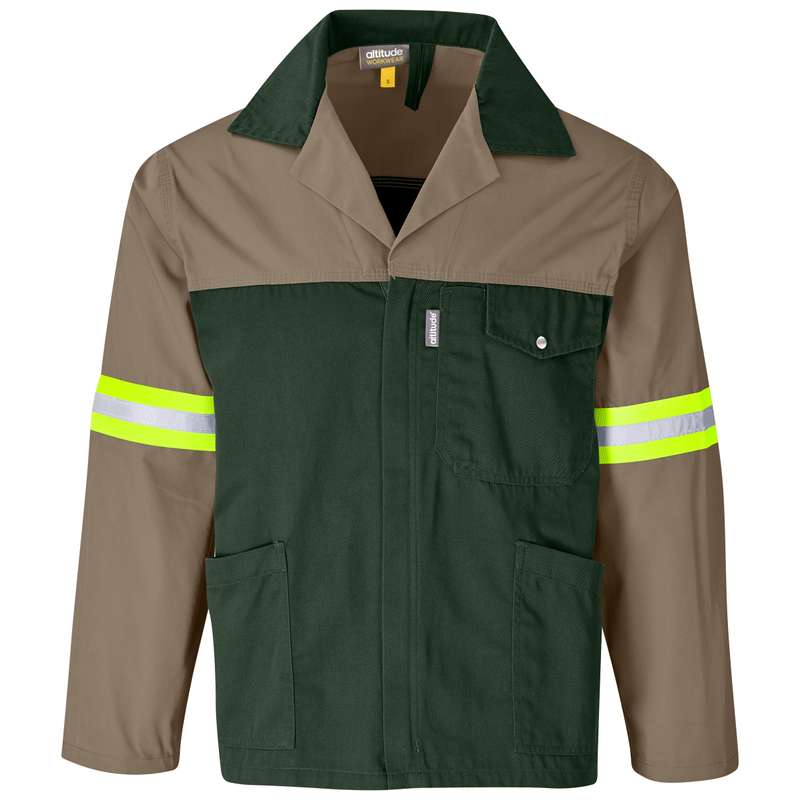 Site Premium Two-Tone Poly Cotton Jacket - Reflective Arms