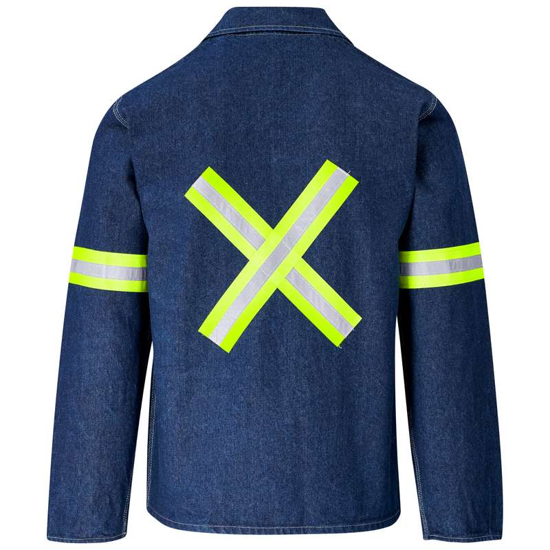 Cast Premium 100% Cotton Denim Jacket - Reflective Arms Back