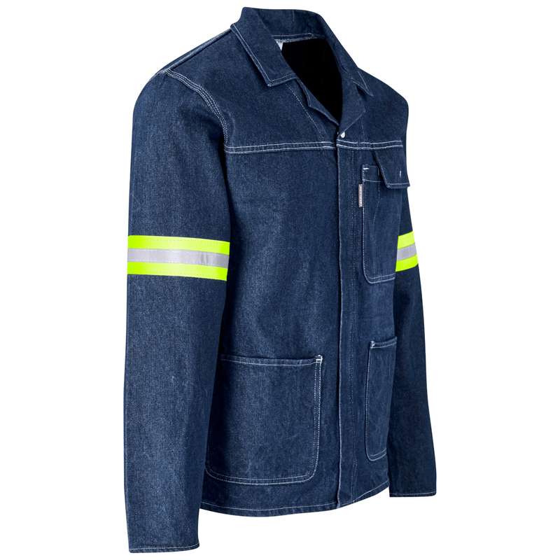 Cast Premium 100% Cotton Denim Jacket - Reflective Arms Back