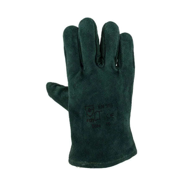 Green Lined Welders Wrist Length Gloves