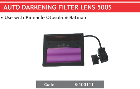 Auto Darkening filter lense for OTOSOLA 500S