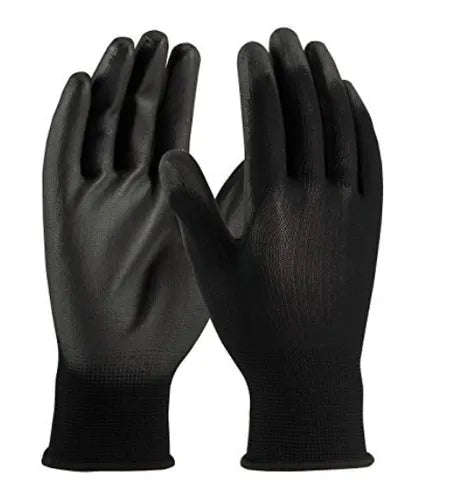 Black PU palm coated glove