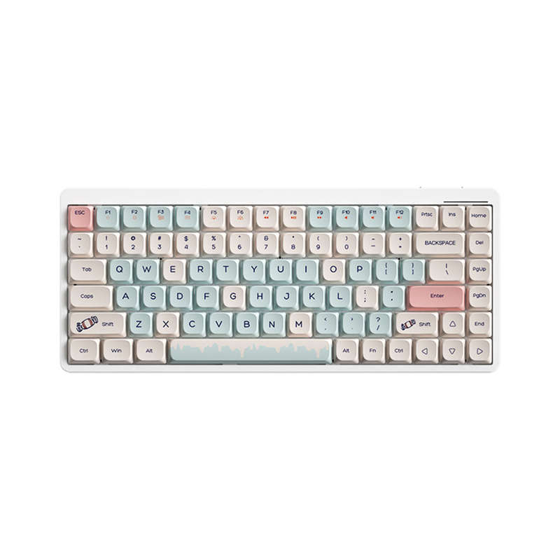 iBlancod Wireless Mechanical Keyboard 84 Keys 2.4G+BT5.0+Type-C 3 Connections 75% Low Profile Layout