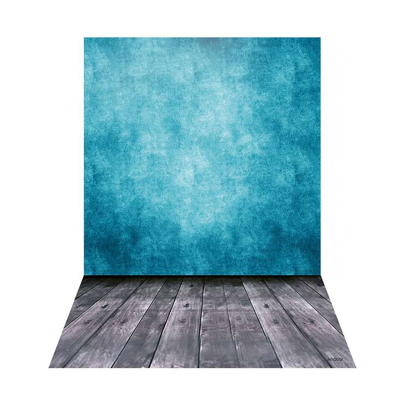Andoer 1.5 * 3m/4.9 * 9.8ft Video Studio Photo Backdrop Background Digital Printed Blue Classic Wall