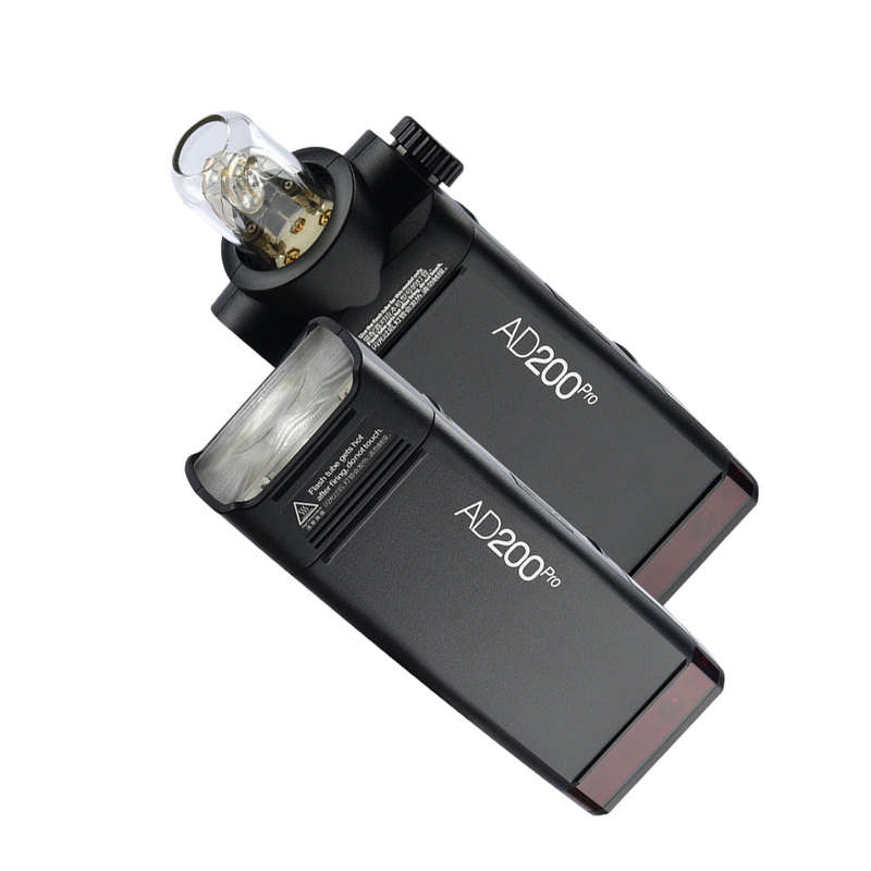 Godox AD200Pro Pocket Flash Portable Wireless TTL Flash with Changeable Flash Head (Speedlite/Bare B