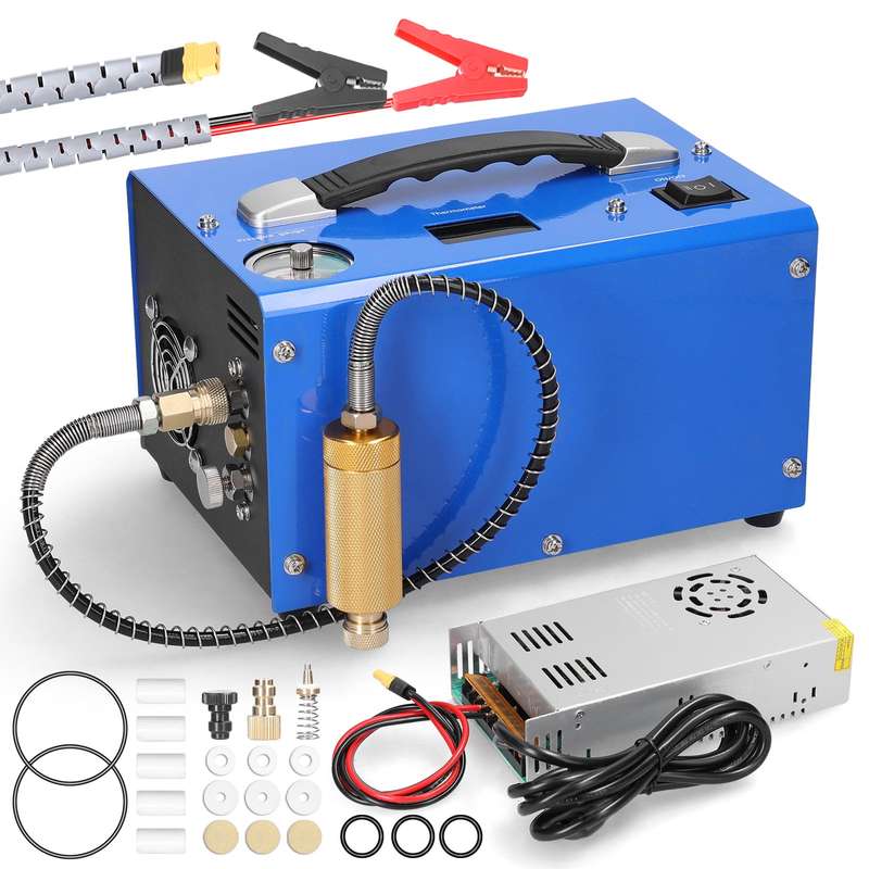 4500PSI Electric High Pressure Air Compressor with Barometer Intelligent Portable Automatic S