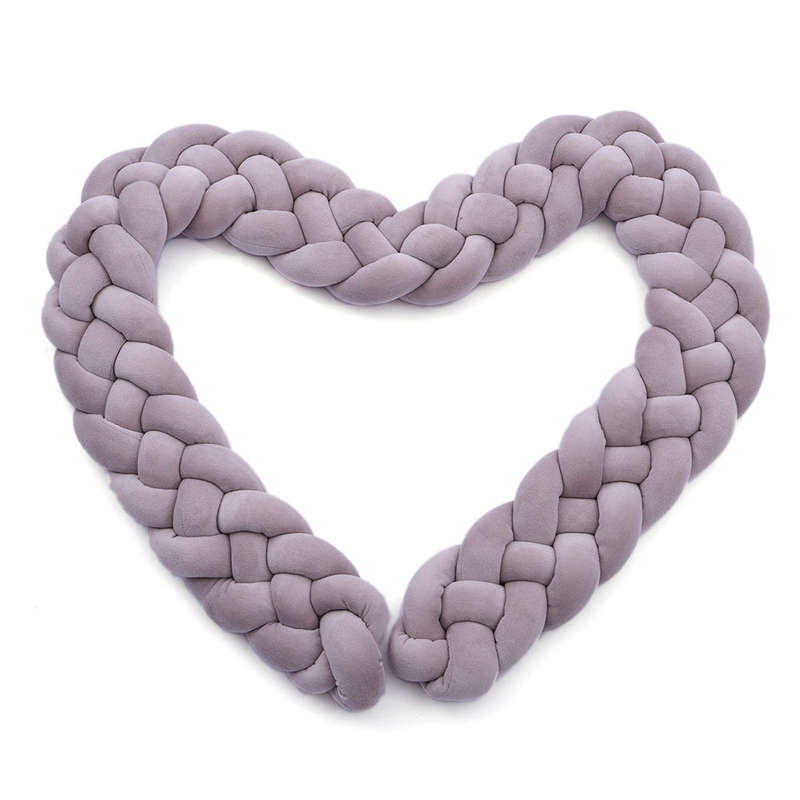 Baby Crib Bumper Knotted Braided Bumper Handmade Soft Knot Pillow Pad Cushion Nursery Cradle