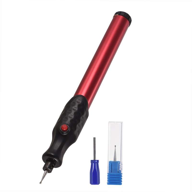 Electric Micro Engraving Pen Mini Engraver Machine Cordless DIY Carve Tools Graver Kit with E