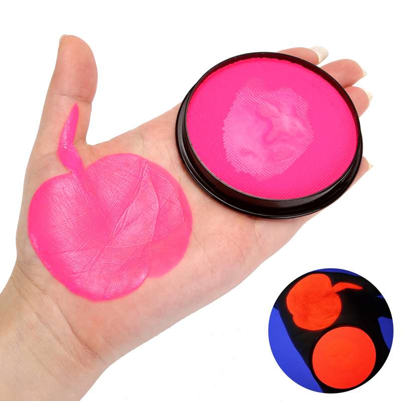 Face & Body Paint UV Blacklight Neon Fluorescent Glow Paint Water Based Makeup Painting Pigme