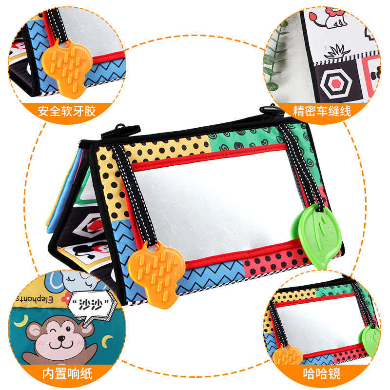 Aipinqi's new black and white distorting mirror toy visually stimulates foldable Red fold