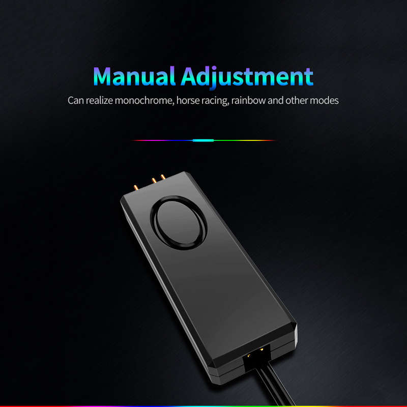 Jonsbo 5V 3Pin ARGB Controller SATA Power Supply Manual Adjustment Controller for Chassis Fan Light