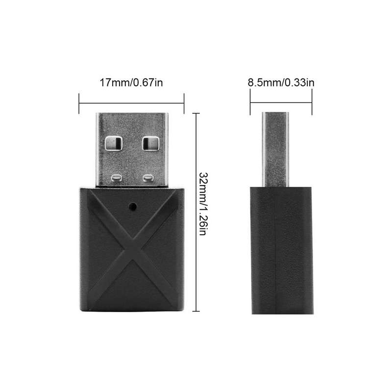 KN320 3.5mm Wireless Audio Transmitter Receiver USB BT 5.0 Adapter TV Speaker Earphone Mini Car Musi