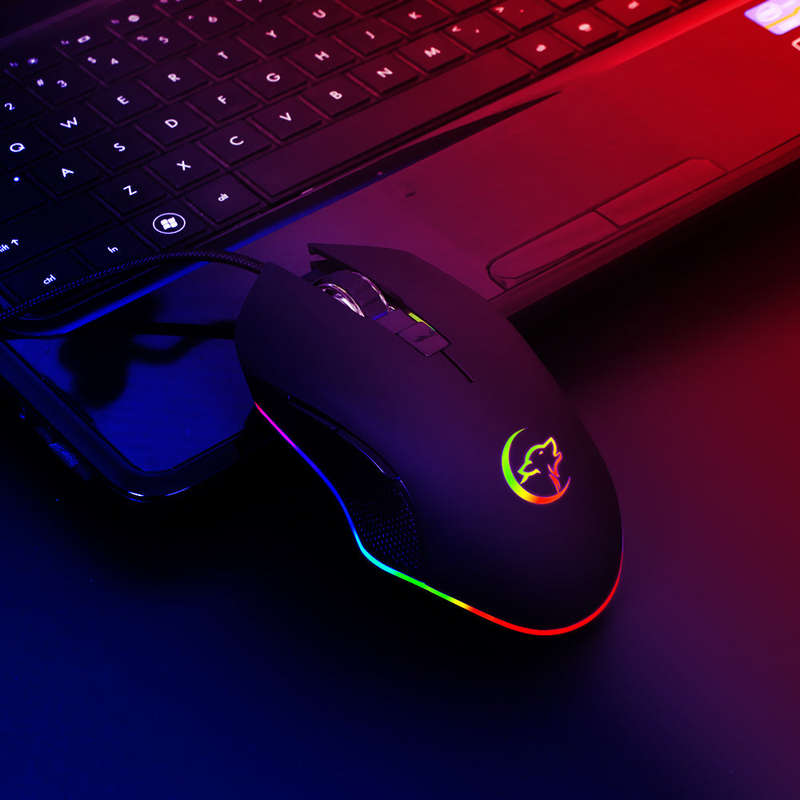 YWYT G812 USB Wired Mouse Gaming Mouse 3200DPI 6 Buttons Optical Gaming Mouse Ergonomic Mouse with C
