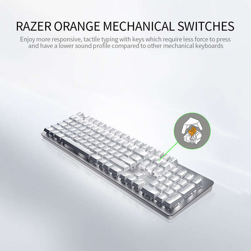 Razer Pro Type Mechanical Keyboard Bluetooth+2.4GHz Dual-mode Wireless Keyboard with Razer Orange Me