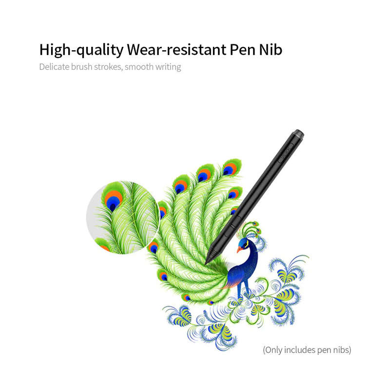 VEIKK P002 10pcs Replacement Pen Nibs Battery free Stylus Wear-resistant Pen Nib for VEIKK A50 A15 A