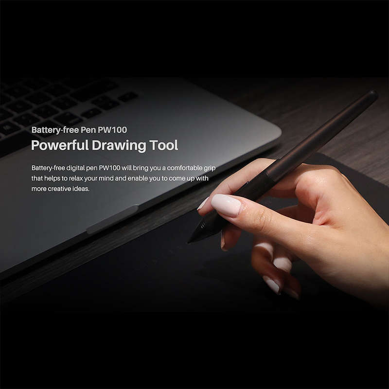 Huion PW100 Digital Pen Battery-free Digital Pen with 2 Programmable Buttons for Huion H1060P H610PR