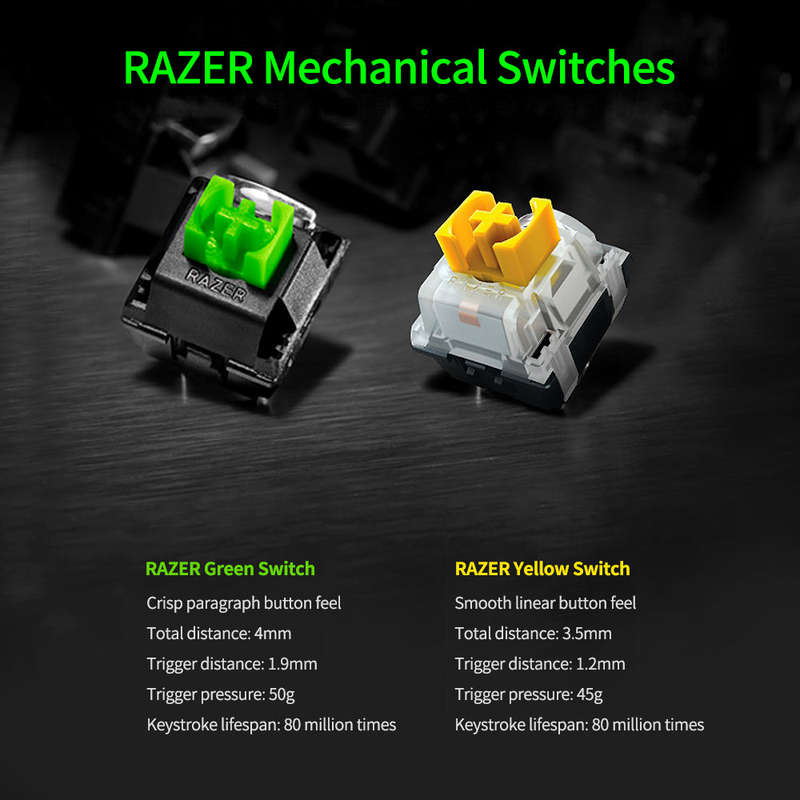 Razer BlackWidow V3 Mechanical Gaming Keyboard 104 Keys Wired Gaming Keyboard with Razer Chroma RGB