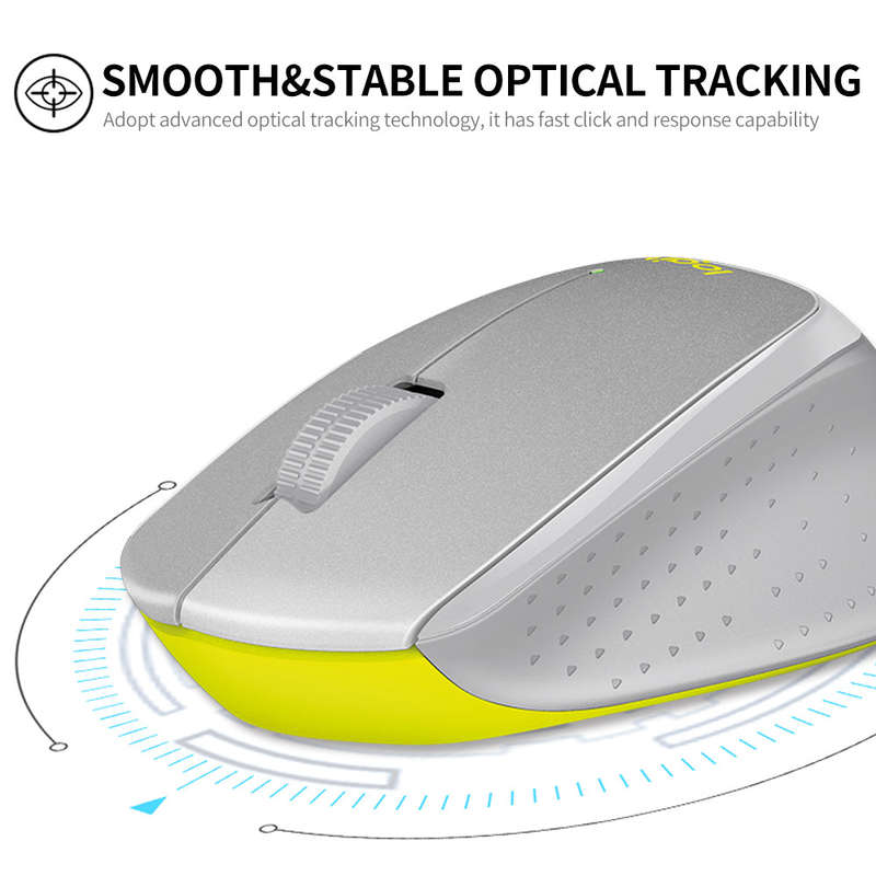 Logitech M330 2.4GHz Wireless Mouse Ergonomic Mute Mouse with 2.4G Nano Receiver Plug and Play for D