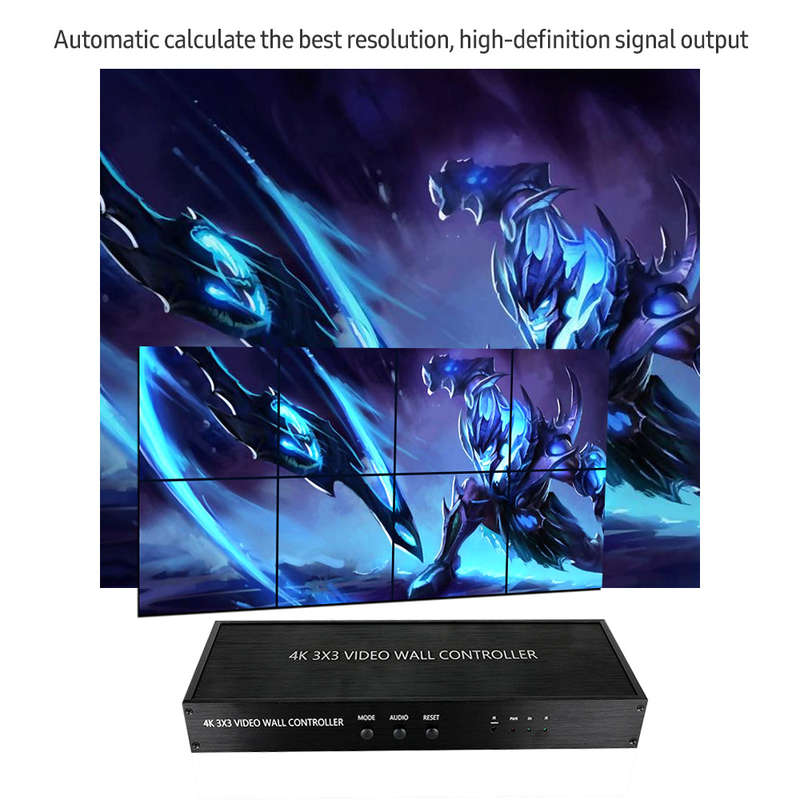 4K 3x3 HDMI TV Video Wall Controller Screen Stitching Processor TV Display Video Controller Wall Spl