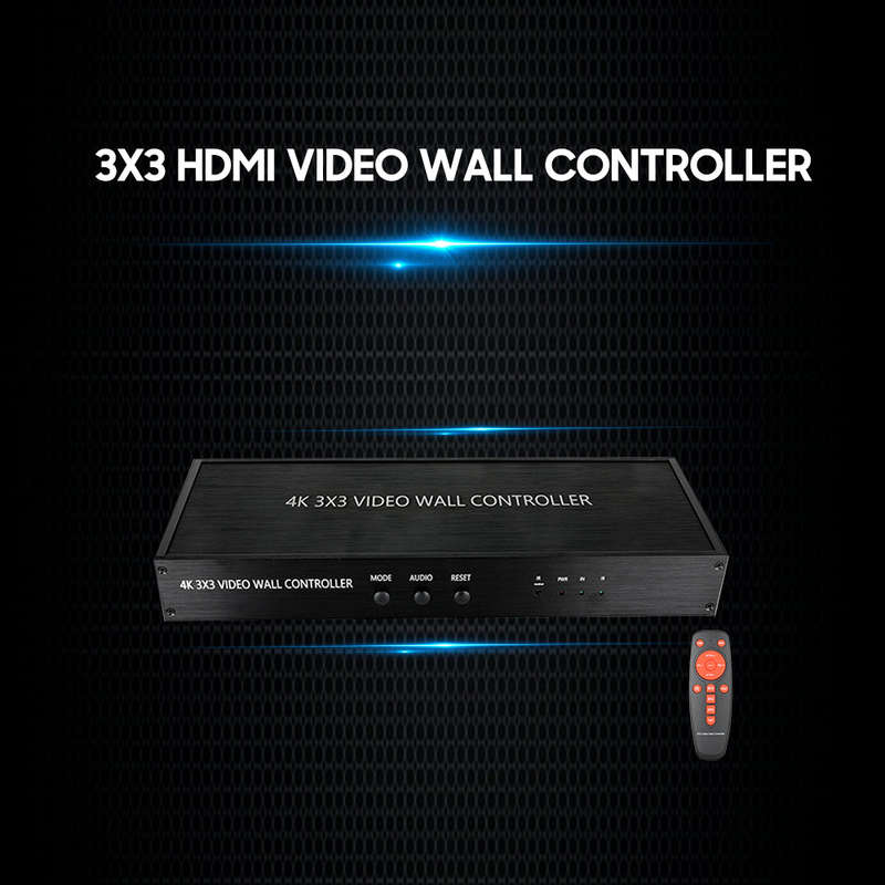 4K 3x3 HDMI TV Video Wall Controller Screen Stitching Processor TV Display Video Controller Wall Spl