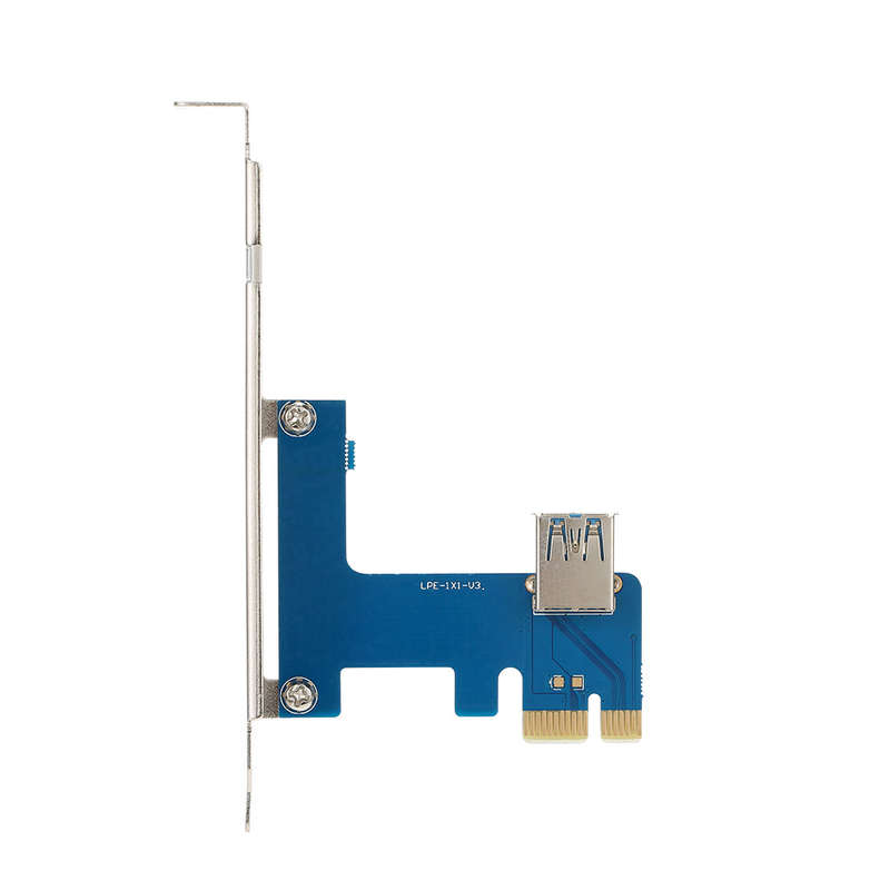PCI-E 1X Adapter Card PCI-E to 4 PCI-E Ports Expansion Card Converter Card with USB3.0 Cable Power C