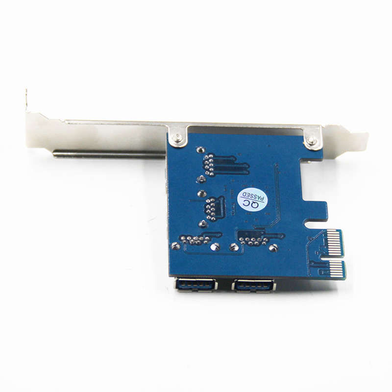 PCI-E X1 to PCI-E X16 Adapter Card PCI-E Converter Card Expansion Card with 4 USB3.0 Ports Desktop C